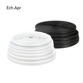 Ech.Apr - Deshuesado de plástico de 50 yardas de ancho para coser a través de deshuesado, vestido de boda, gorras de enfermería, decoración de fiesta, flores (negro, 12 mm)