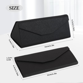 Roran Glasses Case 4 Pack with Cleaning Cloths, Foldable Sunglasses Case For Women Man, Magnetic Folding Glasses Case (Multicolor)