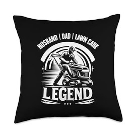 Hobby Gardener Husband Dad Landscape Gardener Lawn Care Throw Pillow