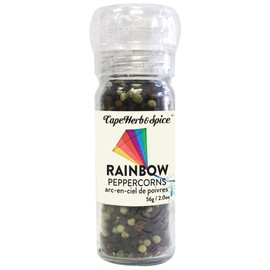Cape Herb & Spice - Table Top Grinder - Rainbow Peppercorns, No MSG, No Artificial Flavouring, Non-GMO, Halal, Vegan, 56g