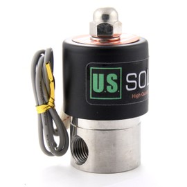 1/4" Stainless Steel Electric Solenoid Valve 24VDC Normally Closed VITON