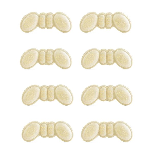 4 Paar Selbstklebende Fersenpolster, Beige, Ideal Für Zu Große Schuhe,