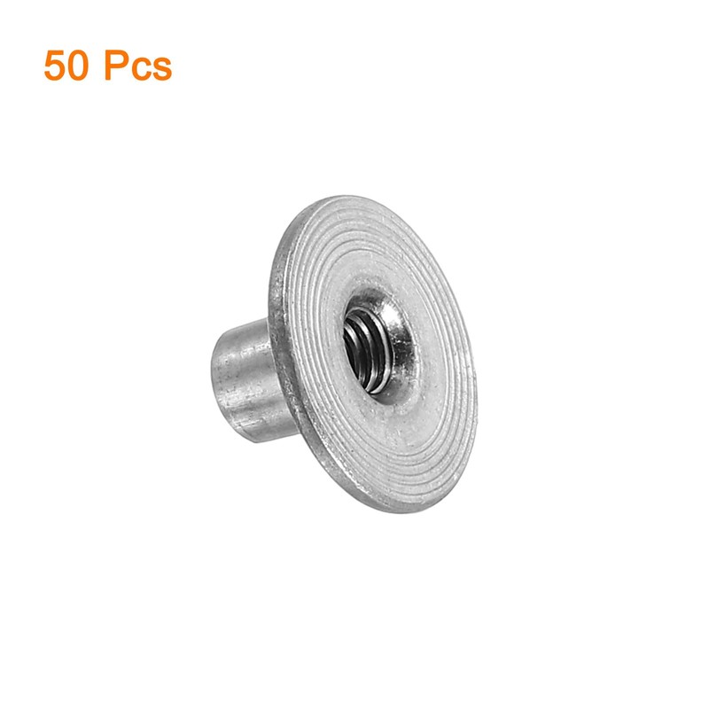 sourcing map M4 T-nuts, 50pcs Carbon Steel Tee Nut Round
