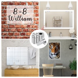 Dreamtop 20 Pcs Stand Off Fixings 19x25mm Stainless Steel Advertising Screw Sign Holders Standoff Screws Standoff Wall Fixings Glass Standoff Bolt Advertising Nails for Sign Displays