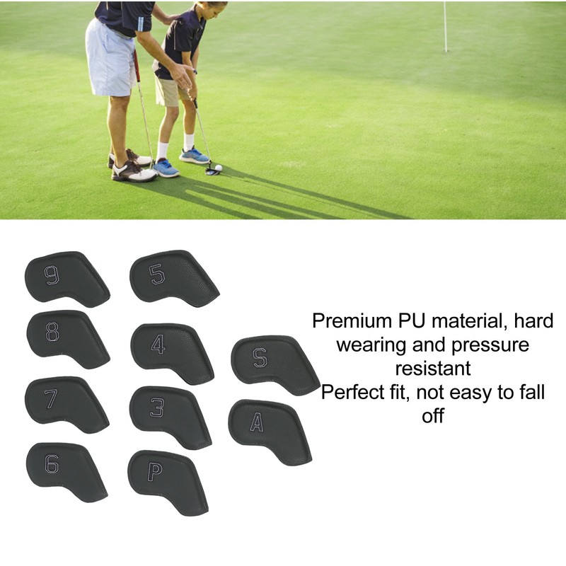 10 Pcs Golf Club Head Cover Stylish Exquisite PU Protective