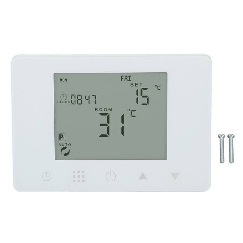 Wireless RF Temperature Controller Programmable LCD Backlit Display Smart Electric