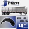 ECOTRIC 2 Pcs Trailer Fenders W/Steps Compatible with 13" Diameter