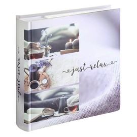 Hama Just Relax Relax 00007252 Photo Album with Memo Album 22 x 22.5 cm 100 Pages with Pockets 200 Photos 10 x 15 cm Memo Area and SD Card Pocket Multi-Coloured