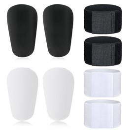 Naapesi 2 Pair Mini Football Shin Pads and Shin Fixed Straps, Mini Shin Guard, Football Training Protector, Soccer Shin Guard Strap, Tiny Shin Protection, Football Shin Guards with Ghin Pad Sleeves