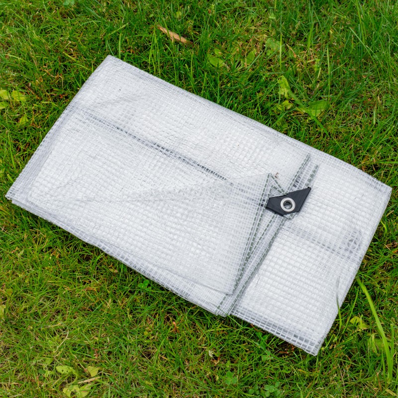 Clear Monotex Heavy Duty Tarpaulin, 100gsm Waterproof Ground Cover Multipurpose