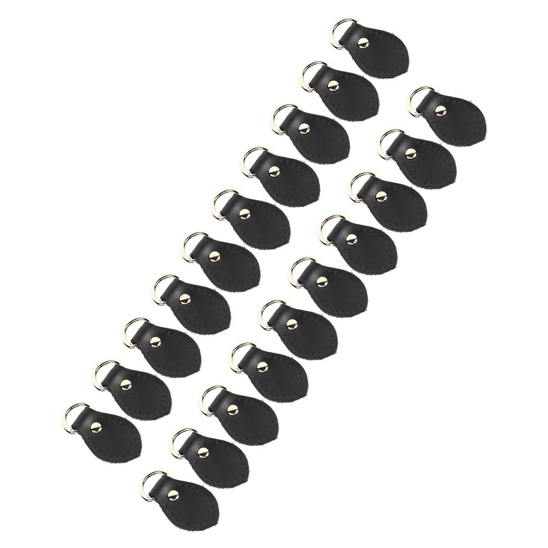 20 Sets Leather D Rings for Purse Genuine Leather D
