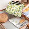 cfpolar Toiletry Bag for Women, Yellow Lemon Flower Hanging Travel