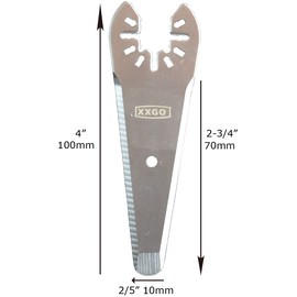 XXGO 8 Pcs Oscillating Tool Scraper Blades to Remove Caulking Adhesive Glue Sealant Paint Foam Glaze for Removal Cutting Cleaning Stripping for Dewalt Milwaukee Ryobi Bosch Dremel Rockwell XG8201