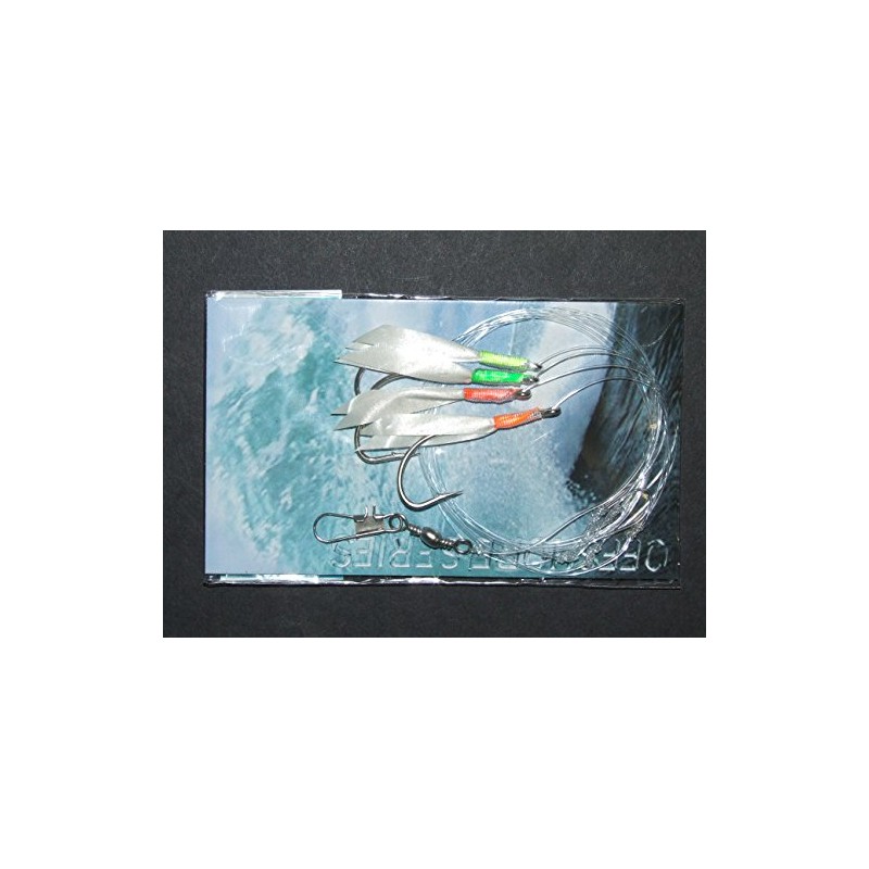 SUPER CATCH DAYLITE FEATHER RIG LURE 4 x 4/0 HOOK