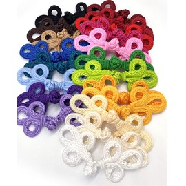 5 Pairs/Pack Chinese Knot Frog Buttons Closure Sewing Buttons Fastener for DIY Sewing (14 Maroon)