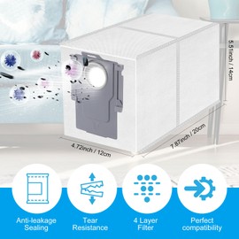 10 Stück Staubbeutel Zubehörset für Roboroc S8 MaxV Ultra/ S8 MaxV Ultra/S8 Max Ultra/Qrevo Master/Qrevo S/Q Revo/Qrevo Pro/Qrevo MaxV/G10S/ G10S PRO/T8/Q5