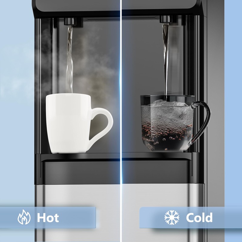 Euhomy Top Loading Water Dispenser, Hot and Cold Water Cooler