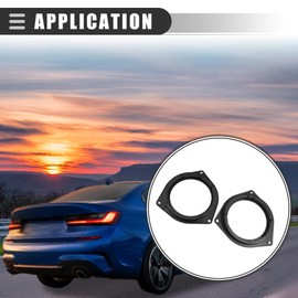 Motoforti Universal Speaker Spacer Adapter, Subwoofer Mounting Spacer, 6.5", Plastic, Black, 2pcs