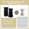 ANMINY Round Cocktail Table Covers with Ruffle Skirt Removable Washable