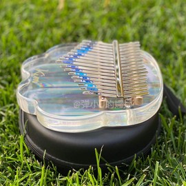 kimi Kalimba 17 Key Thumb Piano Kalimba Transparent Acrylic with High Performance Protective Case (Cat Claws)