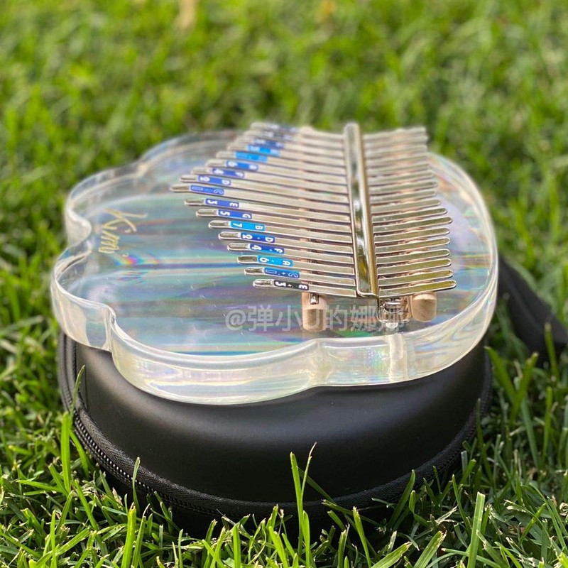 kimi Kalimba 17 Key Thumb Piano Kalimba Transparent Acrylic with