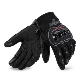 IRON JIA'S Motorcycle Gloves for Men and Women - Motorbike Powersports Racing Gloves with Hard Knuckle Touchscreen for BMX ATV MTB Riding