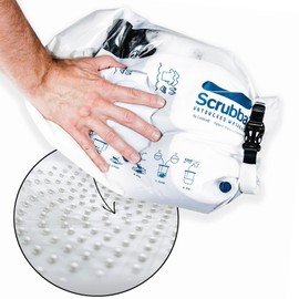 Scrubba Untouched Wash Bag - Portable Washing Machine - Eco-Friendly Manual Washing Machine for Travel, Camping, Baby Clothes - Travel Essentials, Gift - use with Laundry Detergent, & Sheets - 5.3 oz.