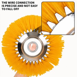 8-Inch Nylon Wire Wheel Weeder for Garden Weed Removal – Rotating Brush Tool for Lawn Cleaning and Outdoor Maintenance