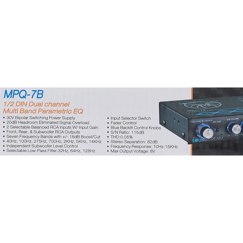 Soundstream MPQ-7B 7-Band 1/2 DIN Equalizer