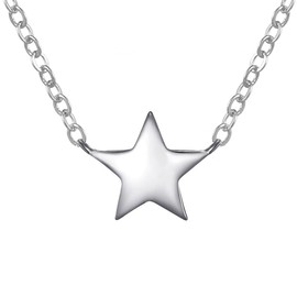 Philip Jones Sterling Silver Friendship Quote Star Necklace