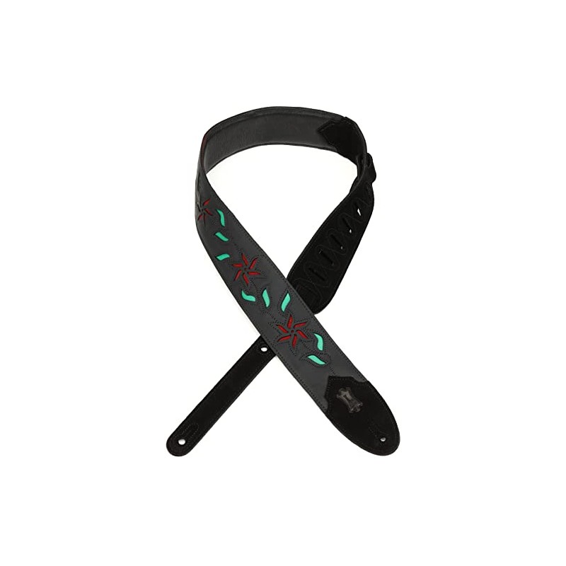 Levy's Leathers Levy's 2.5" Vine Series Leather Black with Red