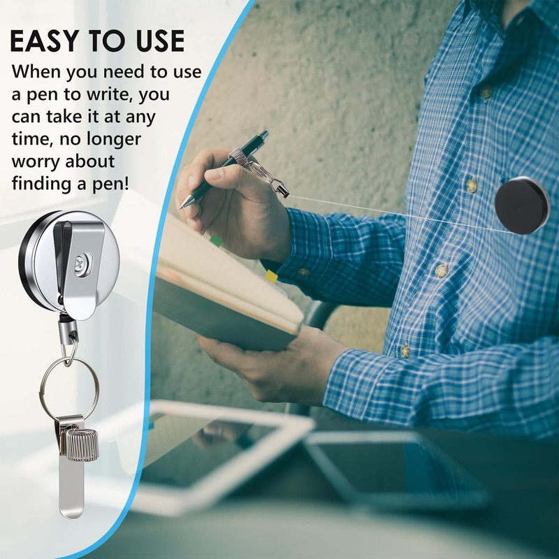 Ruzister® 2 Pack Retractable Pen Holder Pull Retractable Pen Holder