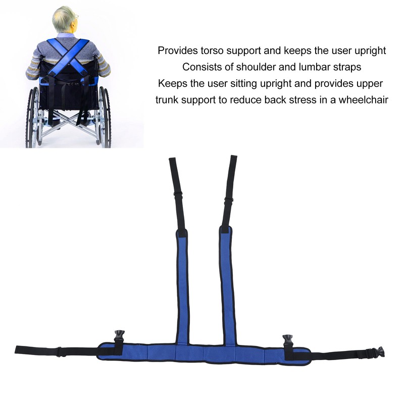 Wheelchair Seat Belt Mesh Breathable Adjustable Wheelchair Restraints Strap for