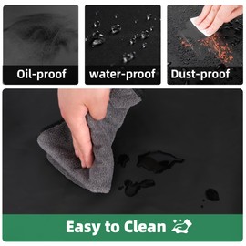 MIKI WELL Heavy Duty Waterproof Apron - for Unisex Adult, Ultra Lightweight, Chemical Resistant Industrial Work Apron (Black1)