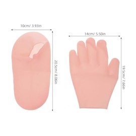 Guantes Hidratantes Calcetines Cuidado de Pies Secos y Agrietados para Manos de Silicona Nocturno Cómodo para Spa en Casa