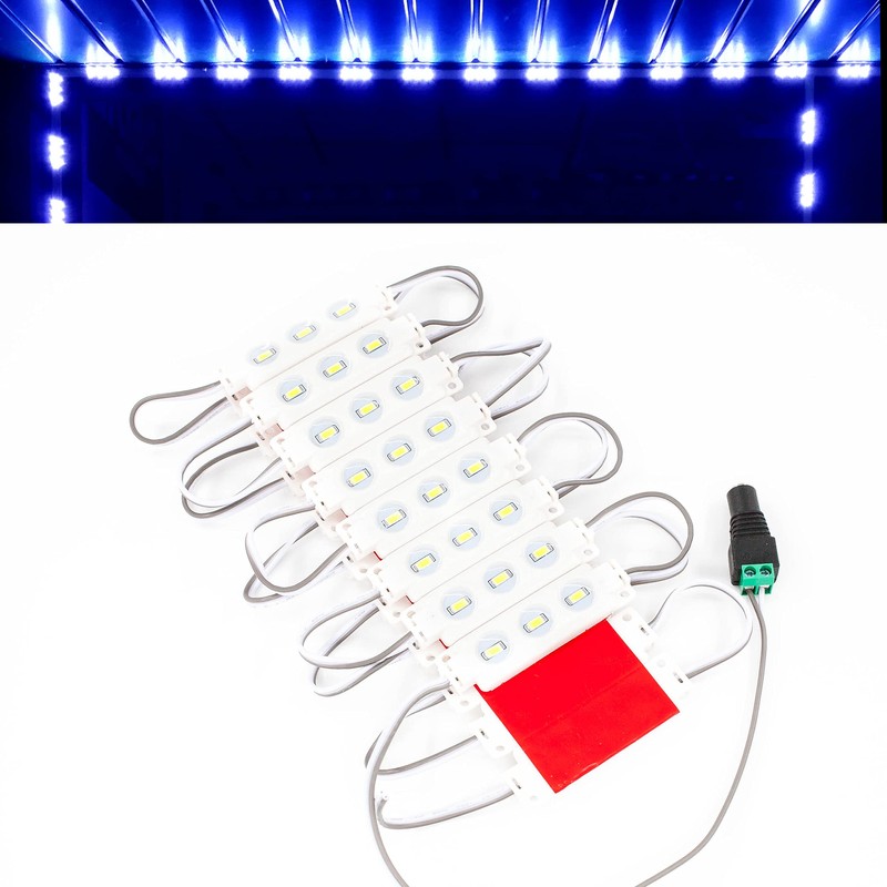 Storefront LED Light, 20ft Blue Windows Border Light for Retail