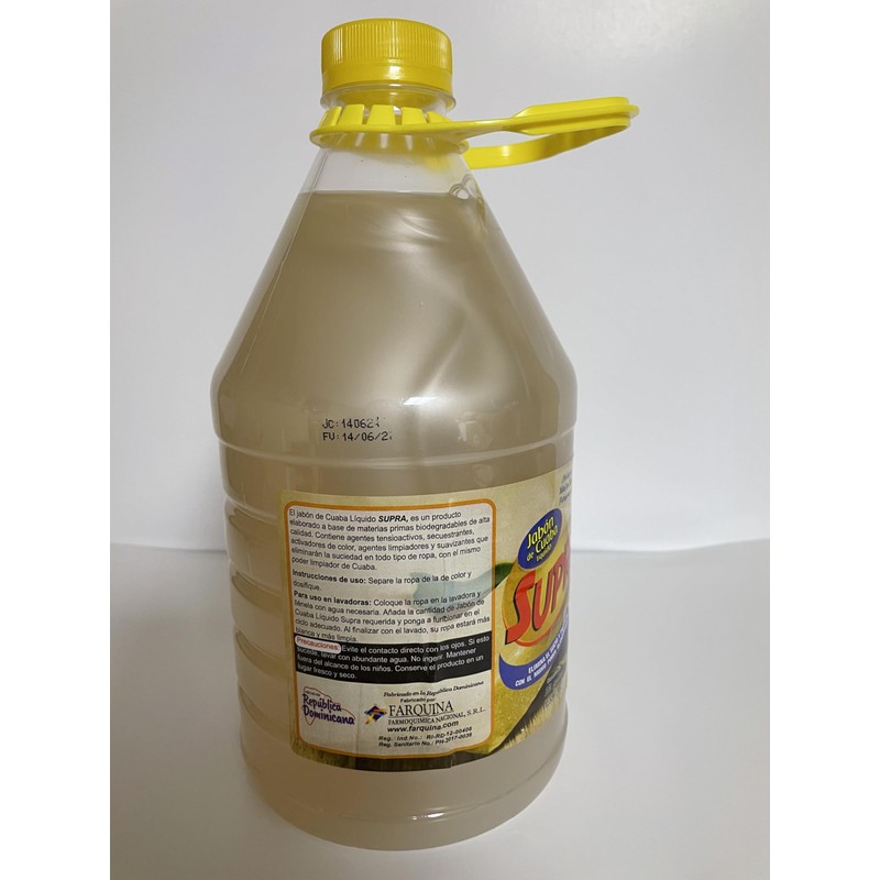 Jabon de Cuaba Liquid Laundry Detergent Soap, Supra 64 oz,