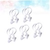 Zerodeko Shower Curtain Clips 10pcs 12x6cm Round Stable Plastic for