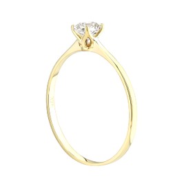 Old English Jewellers 9ct Yellow Gold 0.33ct Solitaire Engagement Ring size J K L M N O P Q R S (K)