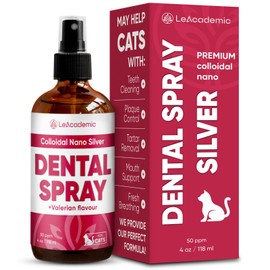 LeAcademic Cat Dental Care Spray | Breath Freshener & Teeth Cleaner | 4 oz