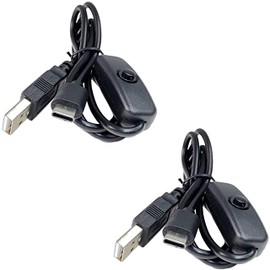 USB-C Power Cable with On/Off Switch for Raspberry Pi 4B, 150cm Length, Supports Up to 3A Current, Pack of 2