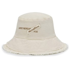 crazy bean Fishing Hat for Women Cotton Sun Hat with Wide Brim Foldable Summer for UV Protection Travel Beach Bucket Hat, beige