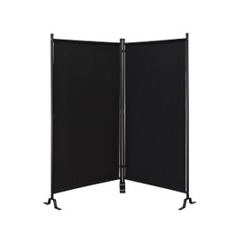 Proman Products FS27188 Galaxy Indoor/Outdoor Room Divider (2-Panels, 36" w/Panel), Water Repellent Fabric, Metal Frame, 74.25" W x 12" D x 71" H, Black