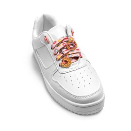 Living Royal Shoelaces and Charm Set, 1 Pair Shoelaces with 2 Shoe Charms, For All Ages, Donut Design
