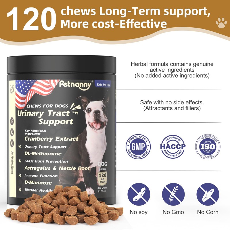 Petnanny Cranberry Supplement for Dogs - Urinary Tract Support