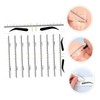 Healeved 10pcs Yellow PVC Eyebrow Ruler Set Measurement Tool for