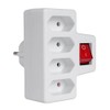 Maclean MCE217 - MCE217 Four-phase power socket with switch 4x2,5A