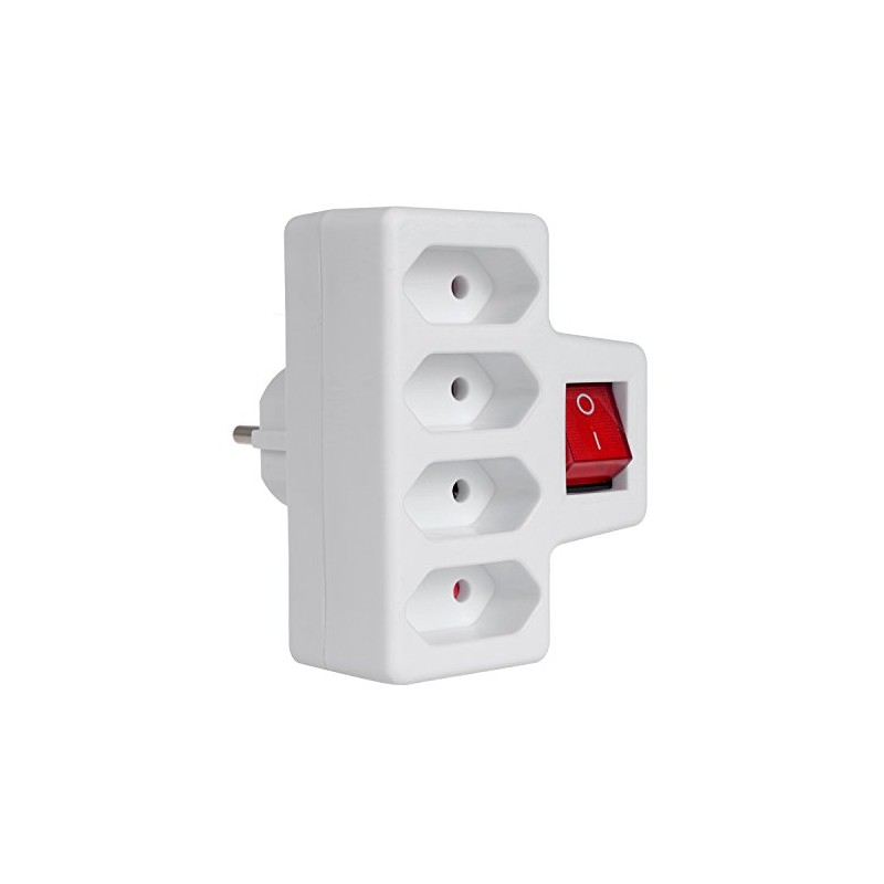 Maclean MCE217 - MCE217 Four-phase power socket with switch 4x2,5A