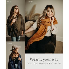 Kishu Baby Indi by Kishu Baby GOTS Organic Muslin Nursing Cover Up for Breastfeeding, Breathable Shawl, Scarf, Privacy Nursing Cover for Breastfeeding Moms (Rust)