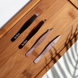 So Eco Rose Gold Tweezers Set of 4